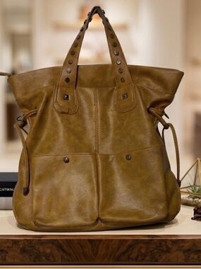 Studded Tan Purse